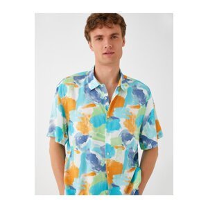 Koton Patterned Shirt with Short Sleeves