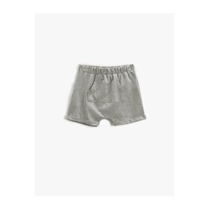 Koton Shorts Kangaroo Pocket Elastic Waist Printed on the Back