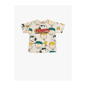 Koton Snoopy Licensed T-Shirt Short Sleeve Crew Neck Cotton