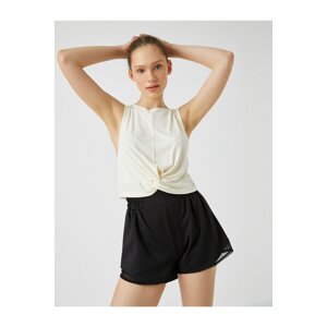 Koton Crop Undershirt Gathered Detailed Modal Blend