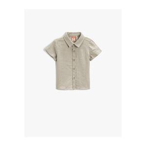 Koton Linen Blend Short Sleeve Shirt