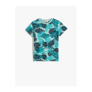 Koton Short-Sleeved Printed T-Shirt Crew Neck Cotton