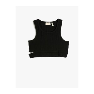 Koton Crop Top Sleeveless Window Detail Cotton