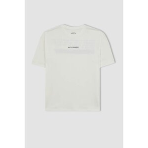 DEFACTO Oversize Fit Crew Neck Printed T-Shirt