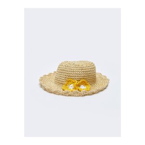 LC Waikiki 3D Flower Detailed Straw Hat for Baby Girl