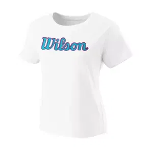 Dámské tričko Wilson  Script Eco Cotton Tee W White  M