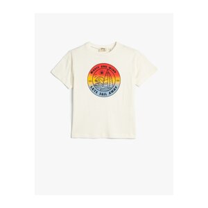 Koton T-Shirt Printed Short Sleeve Crew Neck Cotton