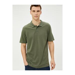 Koton Polo T-Shirt with Short Sleeves and Buttons