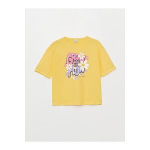 LC Waikiki Crew Neck Printed Short Sleeve Girls' T-Shirt