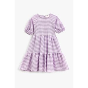 Koton Plain Lilac Girl's Tea-length Dress