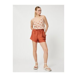 Koton Şahika Ercümen X Cotton - Tie Waist Modal Shorts