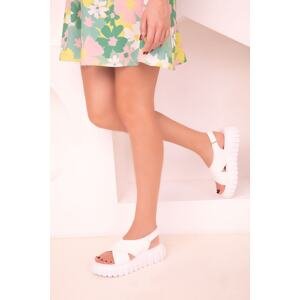 Soho White Women's Sandals 17836