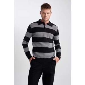 DEFACTO Standard Fit Polo Collar Knitwear Pullover