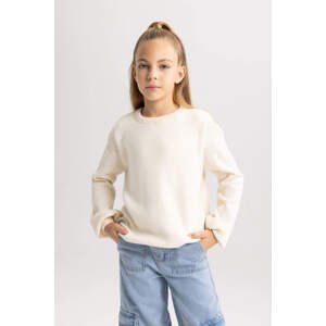 DEFACTO Girl Regular Fit Crew Neck Pullover