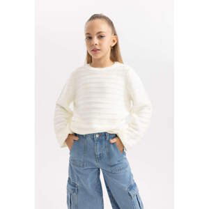 DEFACTO Girl Regular Fit Crew Neck Pullover