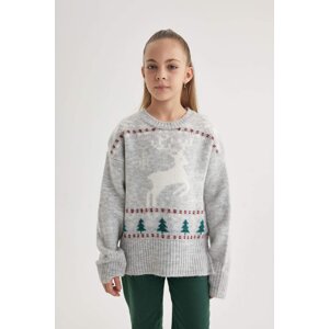 DEFACTO Girl Regular Fit Crew Neck Pullover