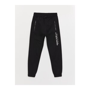 LC Waikiki Boy's Jogger Sweatpants with Printed Elastic Waist