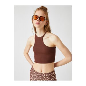 Koton Barbell Asymmetric Neck Crop Undershirt