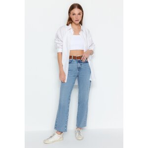 Trendyol Light Blue High Waist Straight Jean