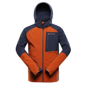 Men's softshell jacket ALPINE PRO HOOR bombay brown