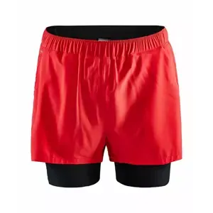Men's Craft ADV Essence 2-in-1 Shorts - Red, S