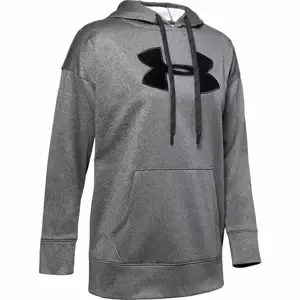 Under Armour Women's Sweatshirt Synthetic Fleece Chenille Logo PO Hooodie Grey, XS