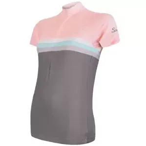 Women's cycling jersey Sensor Cyklo Summer Stripe Grey/Pink