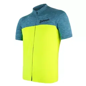 Men's Jersey Sensor Cyklo Motion Blue/Neon Yellow