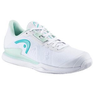 Women's Head Sprint Pro 3.5 Clay White/Aqua EUR 41 Tennis Shoes