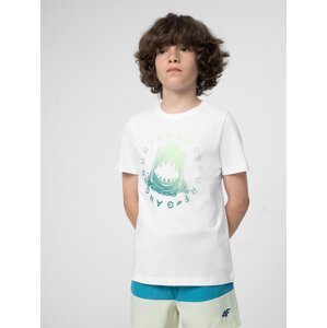 Boys' cotton T-shirt 4F