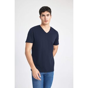 DEFACTO Slim Fit V-Neck Basic Short Sleeve T-Shirt