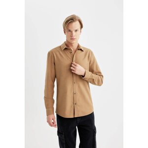 DEFACTO Slim Fit Cotton Long Sleeve Shirt