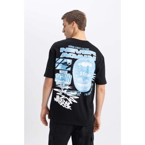 DEFACTO Comfort Fit Crew Neck Printed T-Shirt