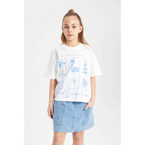 DEFACTO Girl Oversize Fit Short Sleeve T-Shirt