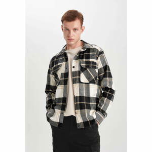 DEFACTO Relax Fit Cotton Plaid Long Sleeve Shirt