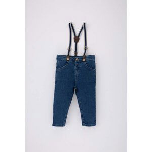 DEFACTO Baby Boy Jean Trousers Suspender 2 Piece Set