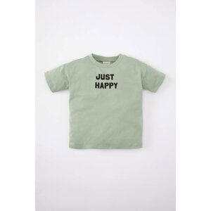 DEFACTO Regular Fit Slogan Short Sleeve T-Shirt