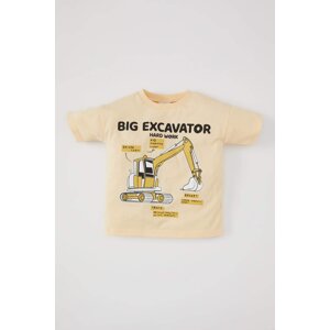 DEFACTO Baby Boy Crew Neck Vehicle Printed Short Sleeve T-Shirt