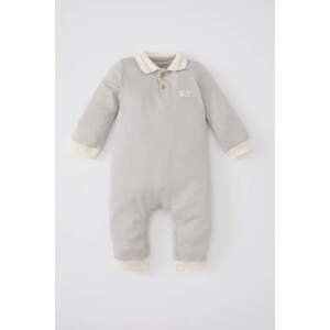 DEFACTO Baby Boy Newborn Polo Neck Long Sleeve Jumpsuit