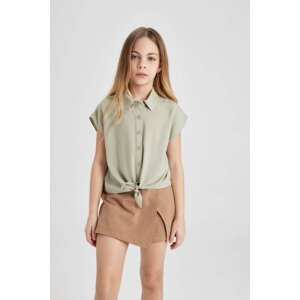 DEFACTO Girl Short Sleeve Crop Shirt