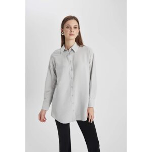 DEFACTO Relax Fit Shirt Collar Long Sleeve Tunic