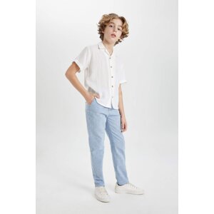 DEFACTO Boy Regular Fit Standard Leg Linen Look Trousers