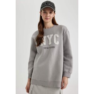 DEFACTO Regular Fit Crew Neck Sweatshirt Tunic