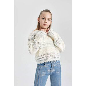 DEFACTO Girl Regular Fit Crew Neck Pullover