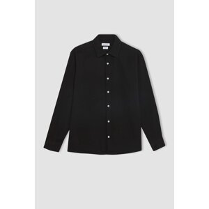 DEFACTO Relax Fit Polo Collar Long Sleeve Shirt