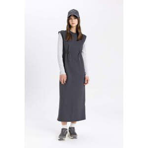 DEFACTO Regular Fit Thin Sweatshirt Fabric Long Sleeve Dress