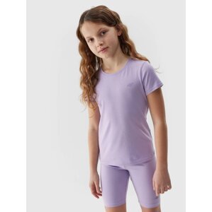 Girls' Plain T-Shirt 4F - Purple