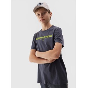 Boys' T-shirt with 4F print - grey