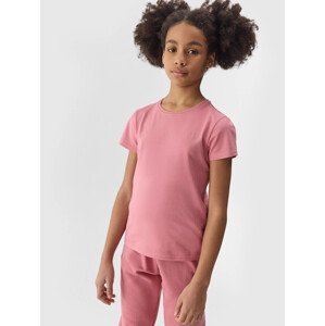 Girls' Plain T-Shirt 4F - Pink