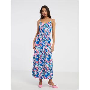 Women's blue patterned maxi dress VERO MODA Ussi - Women